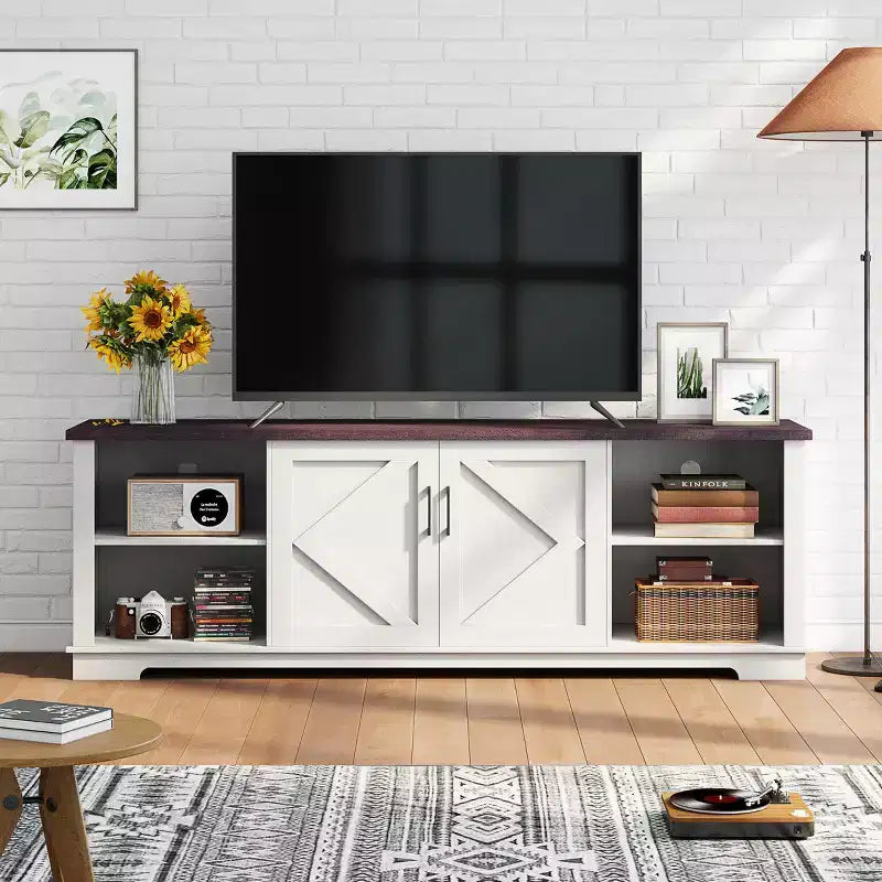 Mobile TV in Legno da 70" con Ripiani Regolabili