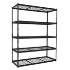Scaffale portaoggetti in metallo a 5 ripiani, ripiani regolabili, 122x46x183 cm