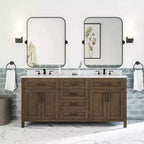 Specchio da Parete Basculante per Bagno con Cornice in Metallo