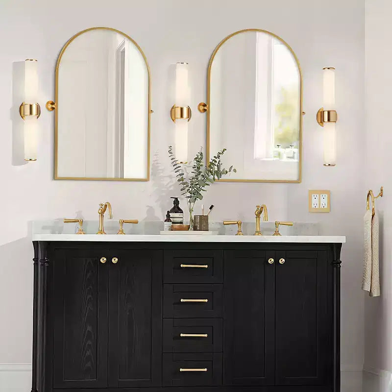 Specchio da Parete Basculante per Bagno con Cornice in Metallo
