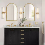 Specchio da Parete Basculante per Bagno con Cornice in Metallo