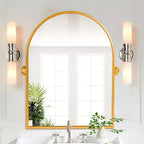 Specchio da Parete Basculante per Bagno con Cornice in Metallo