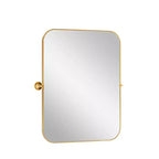 Specchio da Parete Basculante per Bagno con Cornice in Metallo