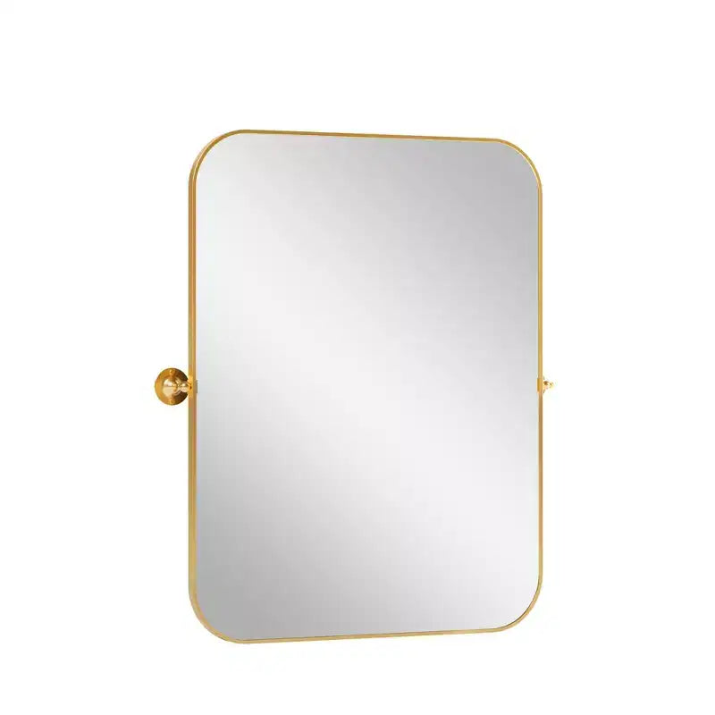 Specchio da Parete Basculante per Bagno con Cornice in Metallo