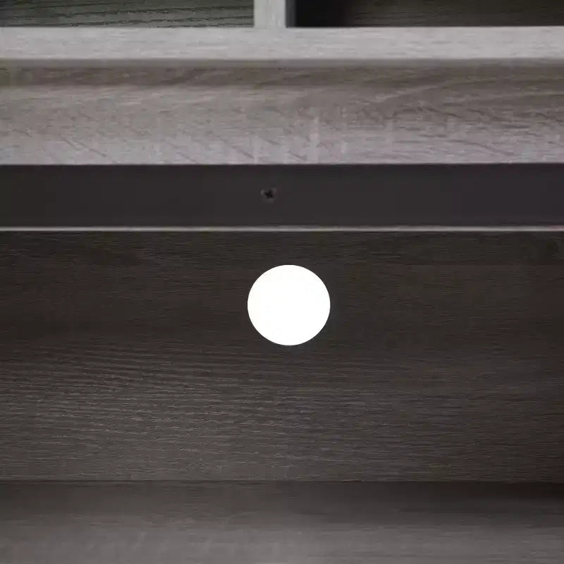 Mobile TV da 58 pollici con ante scorrevoli a persiana e ripiani regolabili