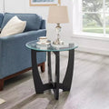 Oval Coffee Table Round End Table Glass Cocktail Table Center Table Accent Table Sofa Side Table - ModernLuxe