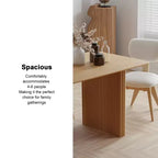 Tavolo da pranzo in legno massello 67 x 33,5 con gambe a onda, 6 posti, giallo
