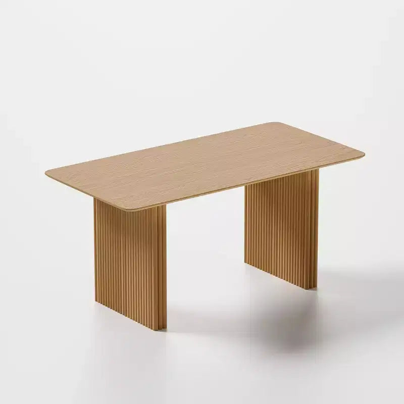 Tavolo da pranzo in legno massello 67 x 33,5 con gambe a onda, 6 posti, giallo