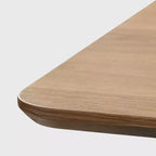 Tavolo da pranzo in legno massello 67 x 33,5 con gambe a onda, 6 posti, giallo