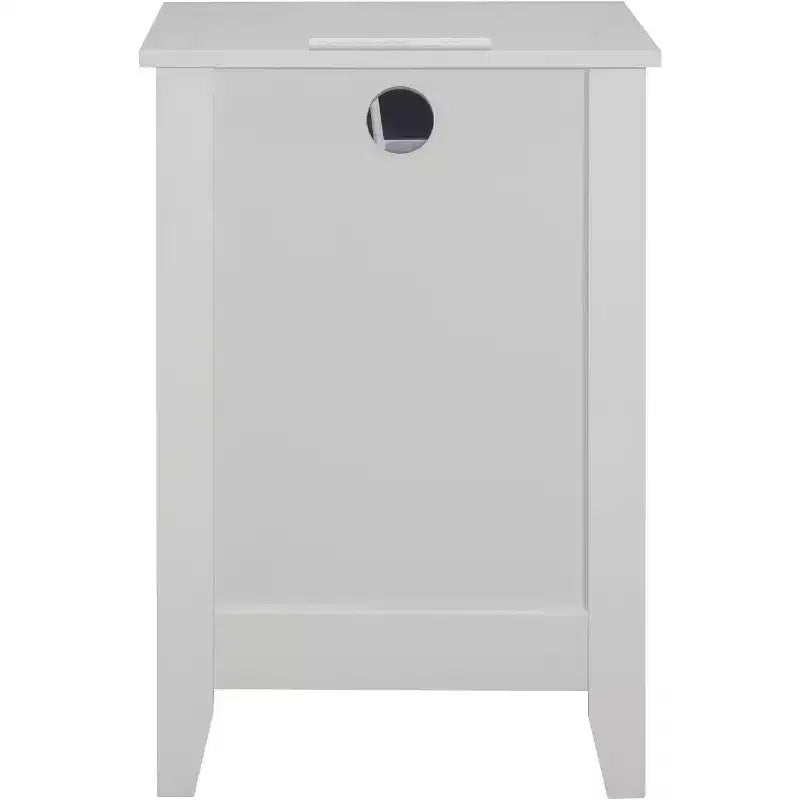 Comodino a 3 cassetti con stazione di ricarica, tavolino da notte bianco con porte USB e prese di corrente, portaoggetti per camera da letto e soggiorno