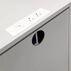 Comodino a 3 cassetti con stazione di ricarica, tavolino da notte bianco con porte USB e prese di corrente, portaoggetti per camera da letto e soggiorno
