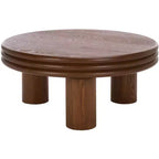 Averny Round Coffee Table - COF2318A - Walnut - Safavieh