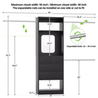 Sistema organizzativo per armadio da 244 cm con specchio e ripiani