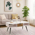 Royal Hampton Table with Melamine Paper Veneer Top and 1 Drawer, White
