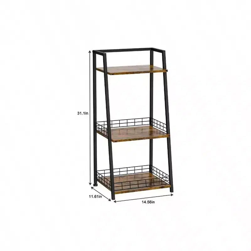 Scaffale per bagno a 3 ripiani con struttura in metallo