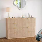 Cassettiera scanalata con maniglie in metallo – Cassettone multi-cassetto per camera da letto