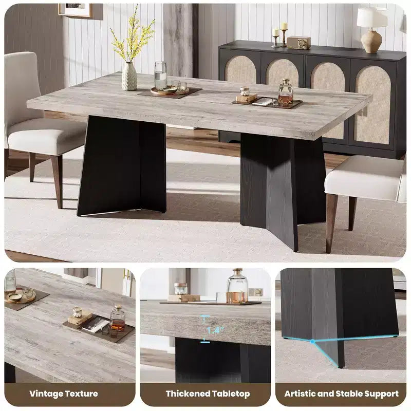 Tavolo da pranzo rettangolare da 160 cm per 6-8 persone