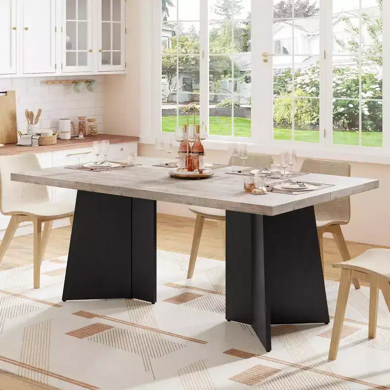 Tavolo da pranzo rettangolare da 160 cm per 6-8 persone