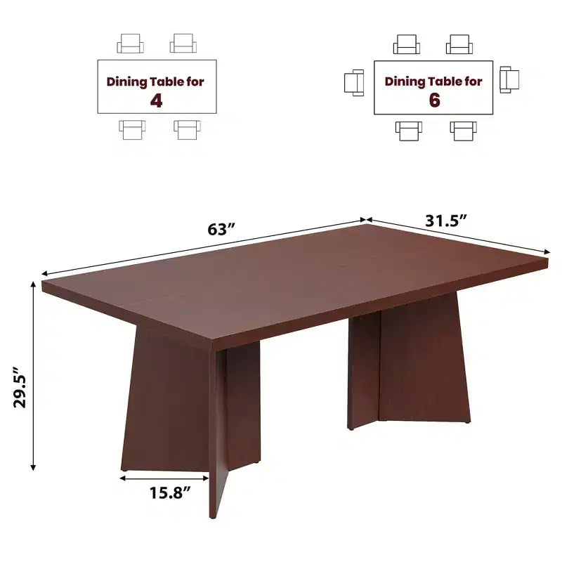 Tavolo da pranzo rettangolare da 160 cm per 6-8 persone