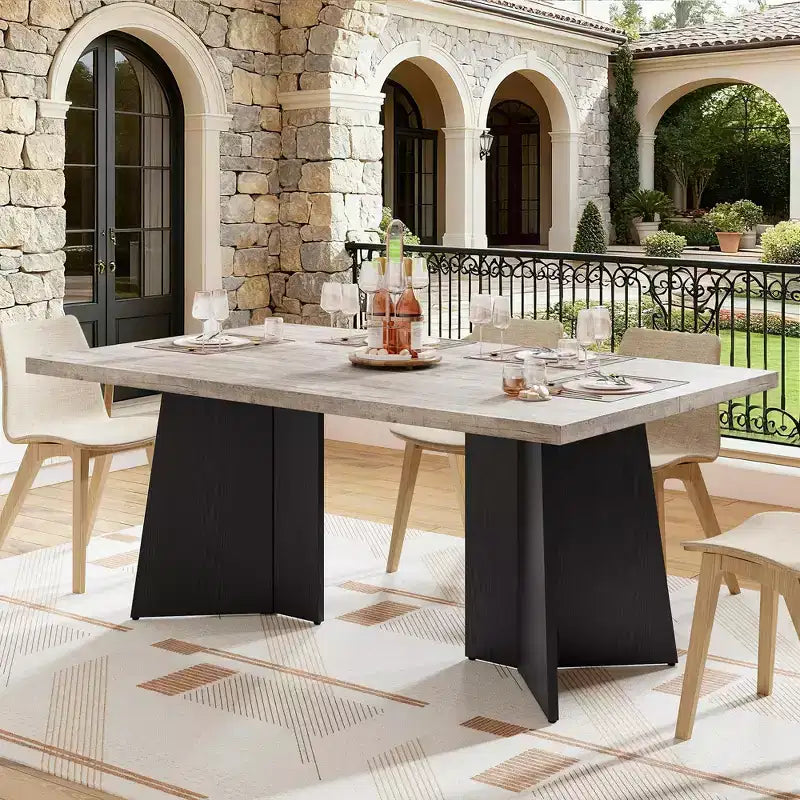 Tavolo da pranzo rettangolare da 160 cm per 6-8 persone