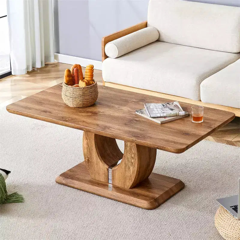 Tavolo da pranzo rettangolare in MDF con struttura marrone, 120 x 65 cm