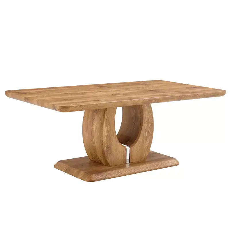 Tavolo da pranzo rettangolare in MDF con struttura marrone, 120 x 65 cm