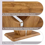 Tavolo da pranzo rettangolare in MDF con struttura marrone, 120 x 65 cm