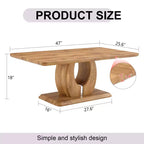 Tavolo da pranzo rettangolare in MDF con struttura marrone, 120 x 65 cm