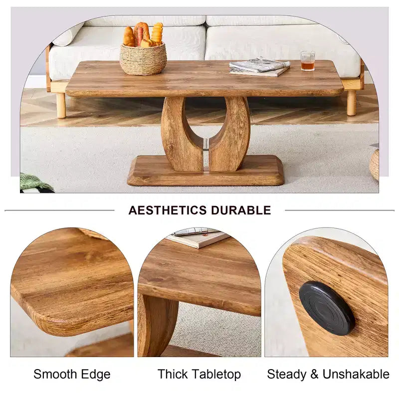 Tavolo da pranzo rettangolare in MDF con struttura marrone, 120 x 65 cm