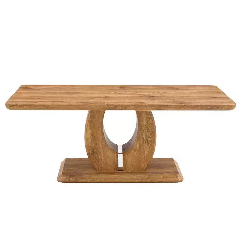 Tavolo da pranzo rettangolare in MDF con struttura marrone, 120 x 65 cm