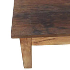 Tavolino da Caffè in Legno Massello di Mogano 96x73x45 cm