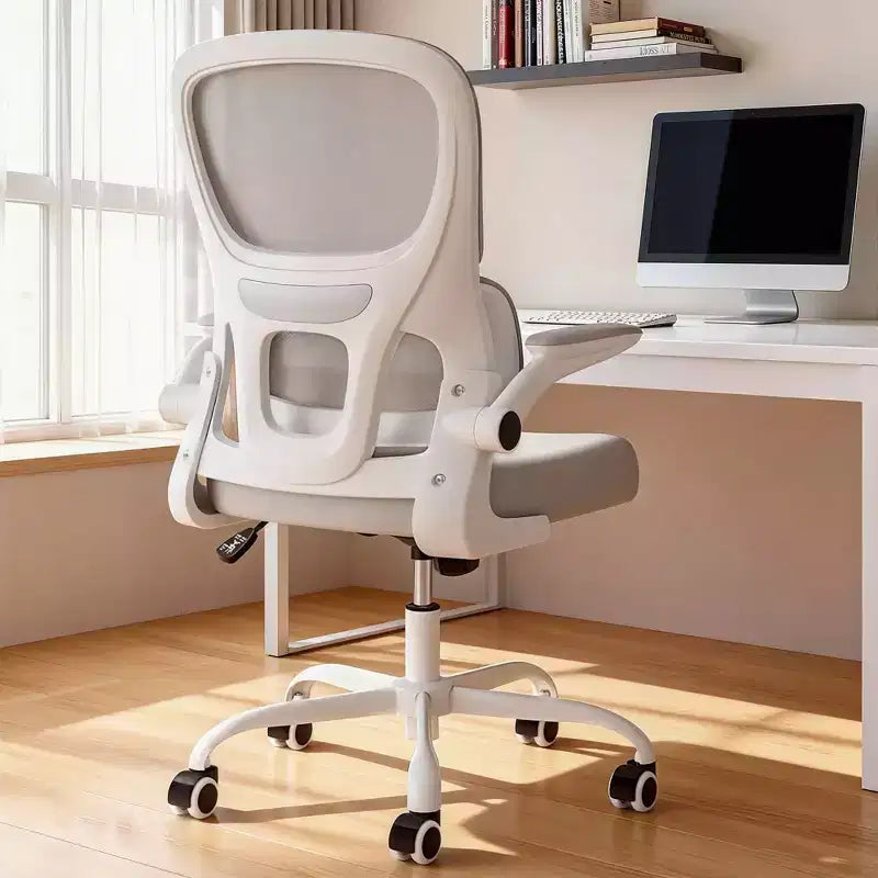 MAYEERTY Ergonomic Home Office Chair with Mesh Back, Lumbar Support, Flip-Up Armrests for Work&Study,Khaki