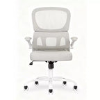 Sedia da ufficio ergonomica con schienale in rete, supporto lombare e braccioli ribaltabili, kaki