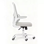 Sedia da ufficio ergonomica con schienale in rete, supporto lombare e braccioli ribaltabili, kaki
