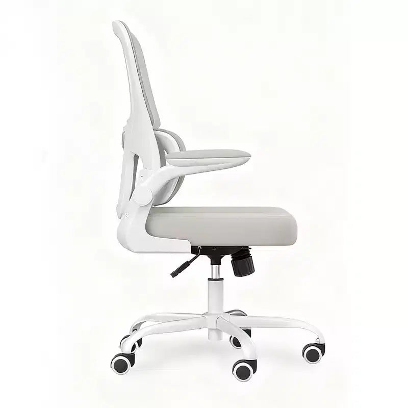 Sedia da ufficio ergonomica con schienale in rete, supporto lombare e braccioli ribaltabili, kaki
