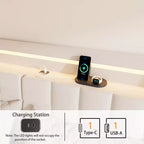 Struttura letto sospesa con illuminazione LED RGB e porte di ricarica USB integrate