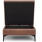 Pouf contenitore quadrato da 91 cm con coperchio sollevabile – in similpelle