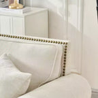 Divano Chesterfield a 2 Posti da 160 cm con Braccioli Arrotondati e Gambe in Legno