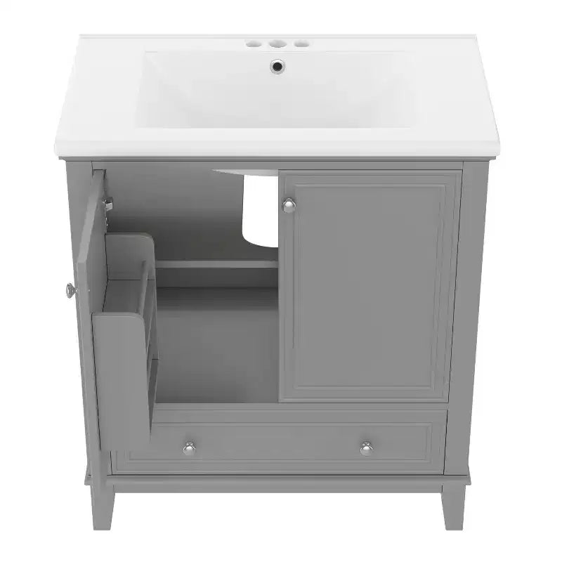 Mobile Bagno da 75 cm con Lavabo e Armadietto Contenitore