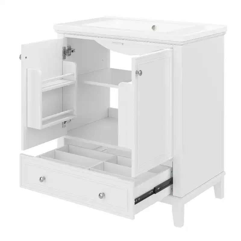 Mobile Bagno da 75 cm con Lavabo e Armadietto Contenitore