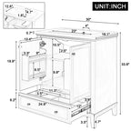 Mobile Bagno da 75 cm con Lavabo e Armadietto Contenitore