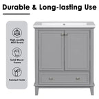 Mobile Bagno da 75 cm con Lavabo e Armadietto Contenitore