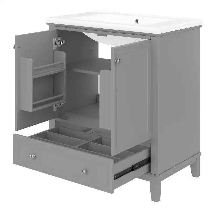 Mobile Bagno da 75 cm con Lavabo e Armadietto Contenitore