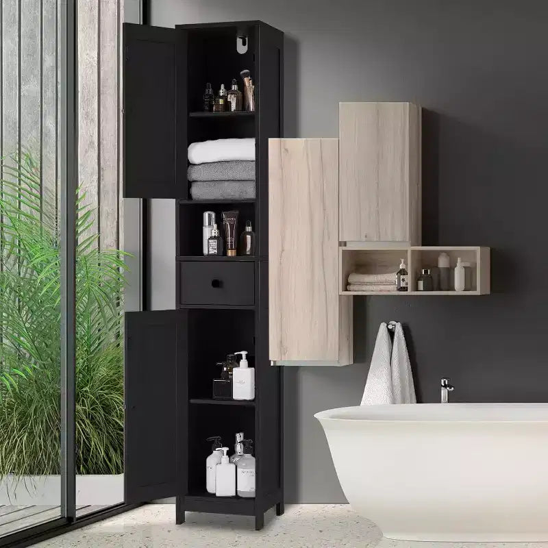 Colonna da bagno alta con ripiani regolabili
