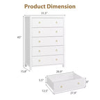 Cassettiera da 94-114 cm con 4/5 cassetti per camera da letto – Comò con contenitore per vestiti per armadio e corridoio
