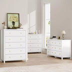 Cassettiera da 94-114 cm con 4/5 cassetti per camera da letto – Comò con contenitore per vestiti per armadio e corridoio