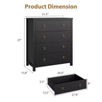 Cassettiera da 94-114 cm con 4/5 cassetti per camera da letto – Comò con contenitore per vestiti per armadio e corridoio