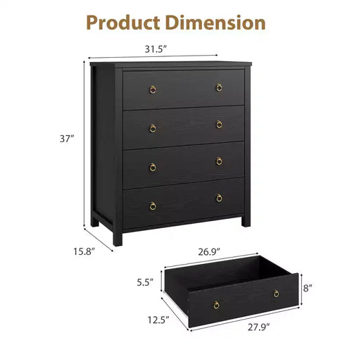 Cassettiera da 94-114 cm con 4/5 cassetti per camera da letto – Comò con contenitore per vestiti per armadio e corridoio