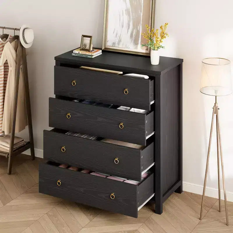 Cassettiera da 94-114 cm con 4/5 cassetti per camera da letto – Comò con contenitore per vestiti per armadio e corridoio