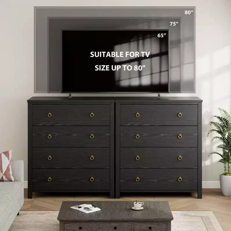 Cassettiera da 94-114 cm con 4/5 cassetti per camera da letto – Comò con contenitore per vestiti per armadio e corridoio